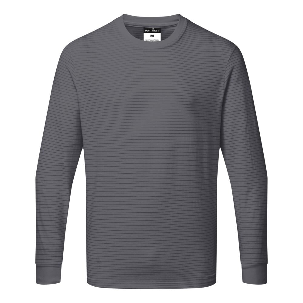 Portwest AS22 Anti - Static ESD Long Sleeve T-Shirt - Gorvex.com