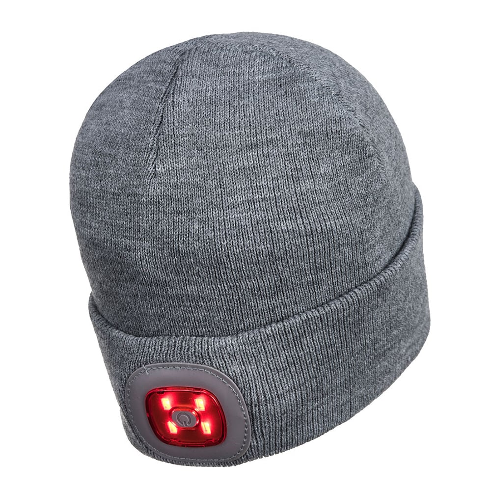 Portwest B028 Acrylic Beanie with Rechargeable Twin LED Light - Gorvex.com