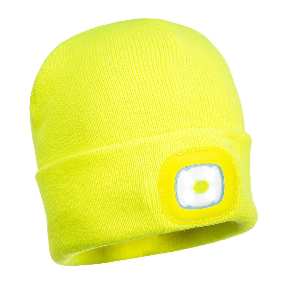 Portwest B028 Acrylic Beanie with Rechargeable Twin LED Light - Gorvex.com