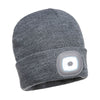 Portwest B029 Acrylic Beanie with USB Rechargeable LED Light - Gorvex.com