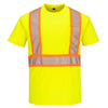 Portwest CA112 Hi - Vis Class 2 Short Sleeve T-Shirt with X - Back Tape - Gorvex.com