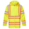 Portwest CA400 Hi - Vis Waterproof Rain Jacket with X - Back Contrast Tape - Gorvex.com