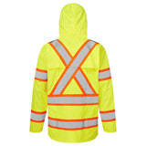 Portwest CA400 Hi - Vis Waterproof Rain Jacket with X - Back Contrast Tape - Gorvex.com