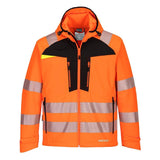 Portwest DX4 Class 3 Hooded Softshell Jacket with Reflective Trim - Gorvex.com
