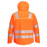 Portwest DX4 Class 3 Hooded Softshell Jacket with Reflective Trim - Gorvex.com