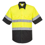 Portwest E067 Series Two Tone Class 2 Hi Vis Short Sleeve Work Shirt - Gorvex.com