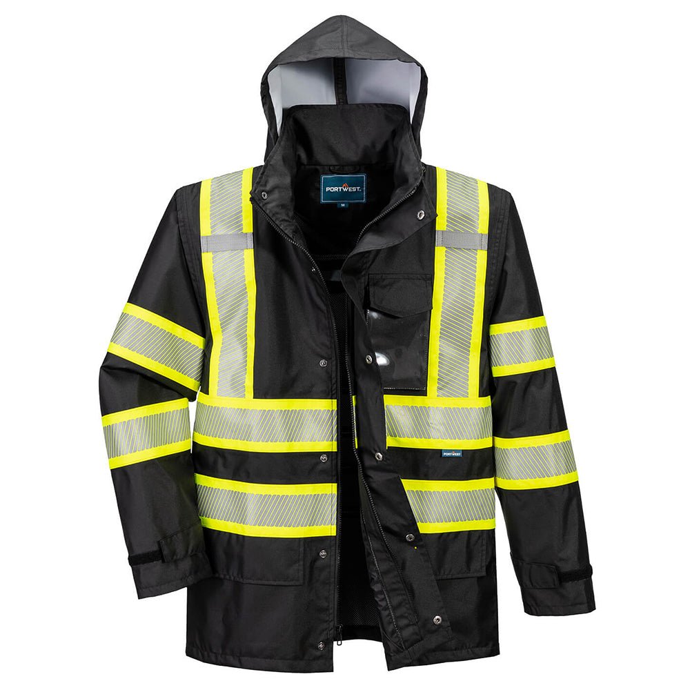 Portwest F366 Iona Plus Waterproof Rain Jacket with Packaway Hood - Gorvex.com