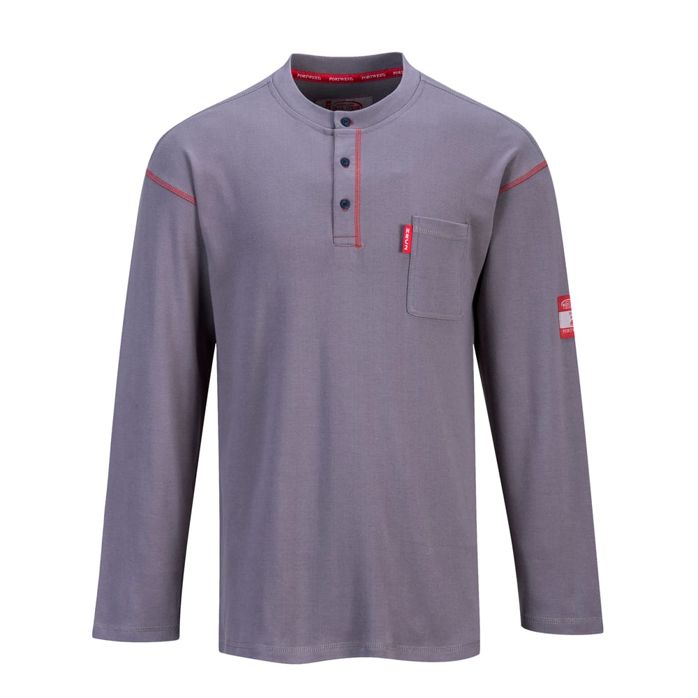 Portwest FR02 Bizflame FR Henley with Button Front Opening - Gorvex.com