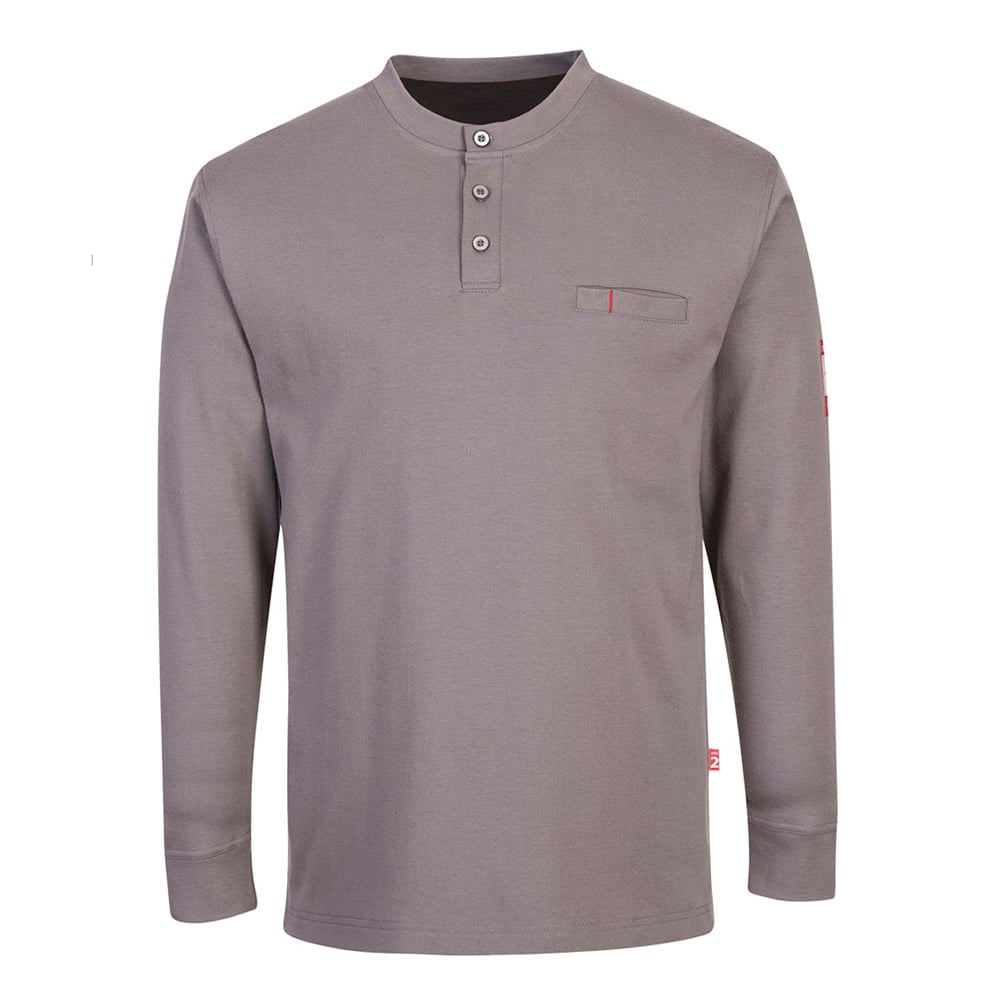 Portwest FR32 Anti - Static Henley T-Shirt with Button Placket Opening - Gorvex.com