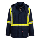 Portwest FR610 Bizflame™ FR Insulated Parka with X - Back Contrast Tape - Gorvex.com