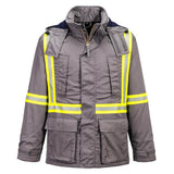 Portwest FR612 FR Insulated Winter Parka with X - Back Contrast Tape - Gorvex.com