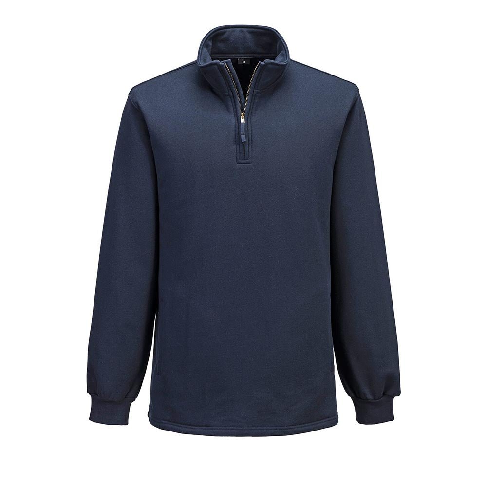 Portwest FR726 Bizflame™ Knit FR Quarter Zip Sweatshirt + Lower Pockets - Gorvex.com