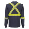 Portwest FR748 Bizflame® Knit 2" X - Back FR Henley Long Sleeve Shirt - Gorvex.com