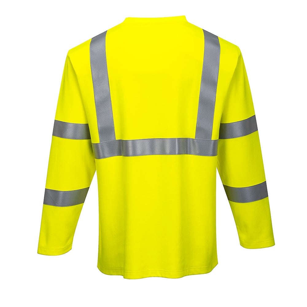 Portwest FR96 FR Hi Vis Long Sleeve T-Shirt with FR Reflective Tape - Gorvex.com