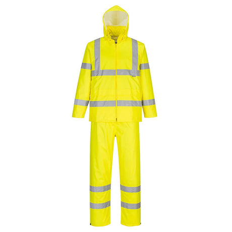 Portwest H448 Hi - Vis Packaway Rain Suit with Vented Back Yoke - Gorvex.com