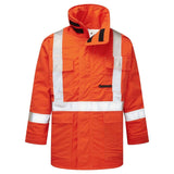 Portwest IUS515 Ultrasoft 9oz FR Hi - Vis Insulated Parka with Pockets - Gorvex.com
