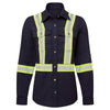 Portwest IUS673 Women's Ultrasoft FR Deluxe Segmented Striped Shirt - Gorvex.com