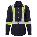 Portwest IUS673 Women's Ultrasoft FR Deluxe Segmented Striped Shirt - Gorvex.com