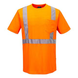 Portwest L041 Hi - Vis Lightweight Short Sleeve T-Shirt with Chest Pocket - Gorvex.com