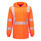 Portwest L042 Hi - Vis Lightweight Hooded Long Sleeve T-Shirt - Gorvex.com
