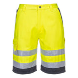 Portwest L043 Lightweight Knee - Length Hi - Vis Shorts with 10 Pockets - Gorvex.com