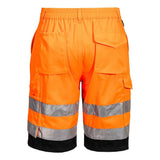 Portwest L043 Lightweight Knee - Length Hi - Vis Shorts with 10 Pockets - Gorvex.com