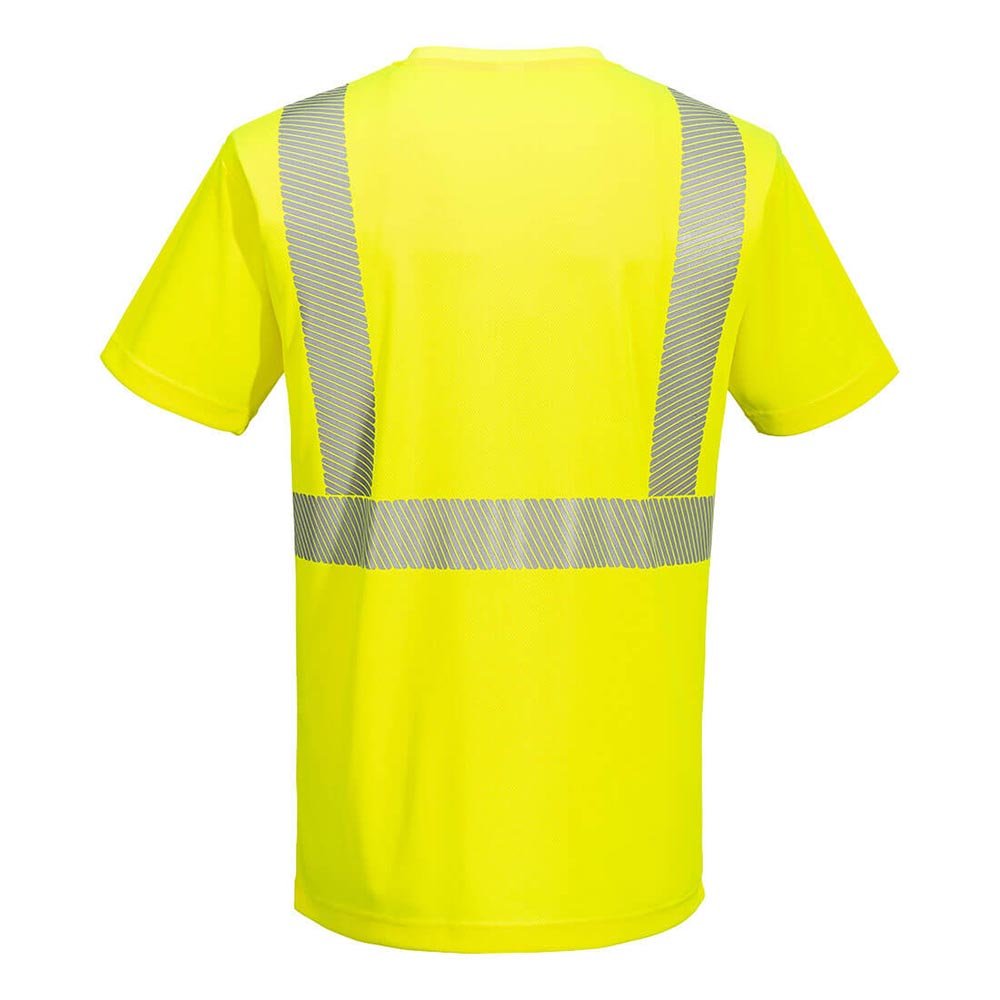 Portwest L044 Hi - Vis Short Sleeve T-Shirt + Segmented Reflective Tape - Gorvex.com