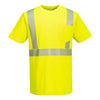 Portwest L044 Hi - Vis Short Sleeve T-Shirt + Segmented Reflective Tape - Gorvex.com