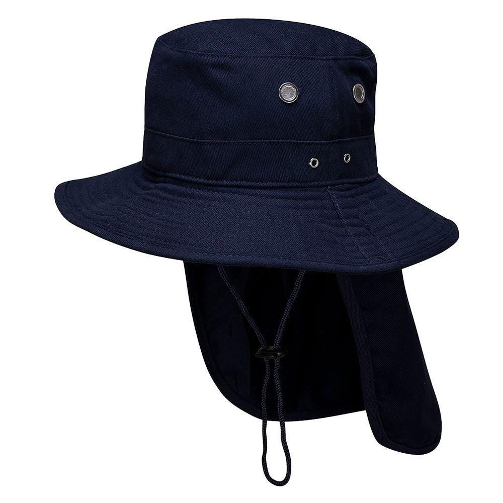Portwest MC601 Wide Brim Hat with Legionnaires Flap and Neck Strap - Gorvex.com