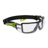 Portwest PS11 Tech Look Plus Safety Glasses with Foam Gasket, 1 pair - Gorvex.com