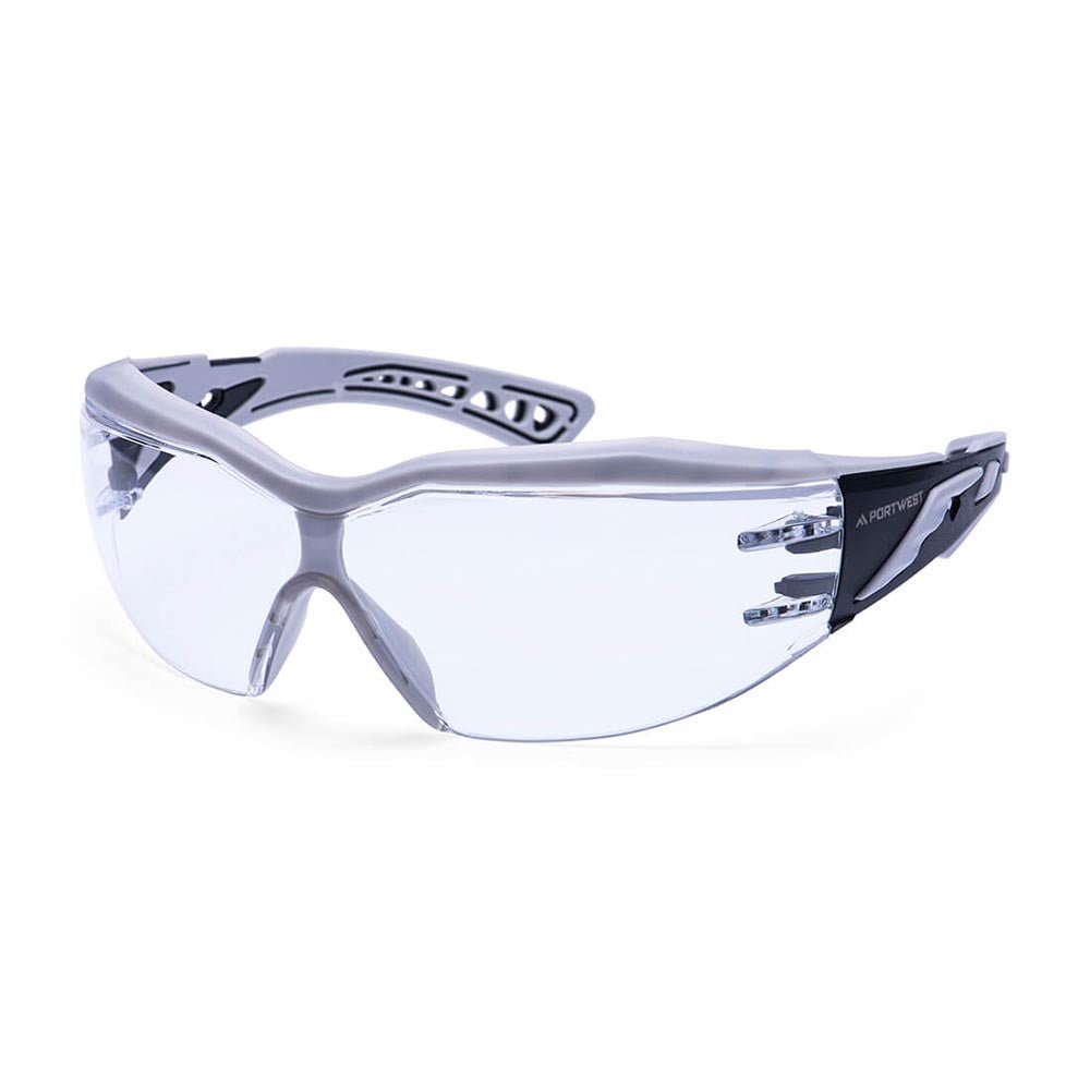 Portwest PS20 Dynamic Plus Safety Glasses with Integrated Brow Guard - Gorvex.com