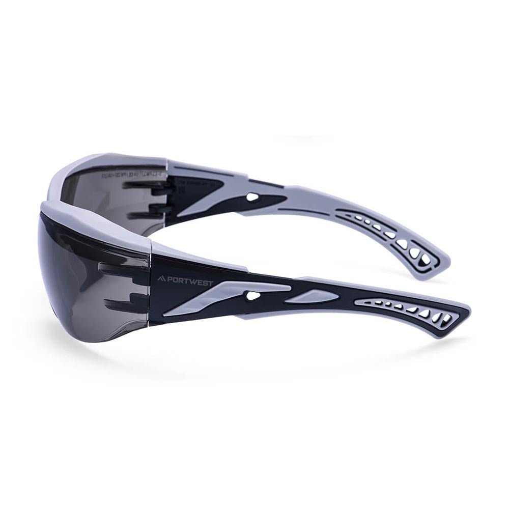 Portwest PS20 Dynamic Plus Safety Glasses with Integrated Brow Guard - Gorvex.com