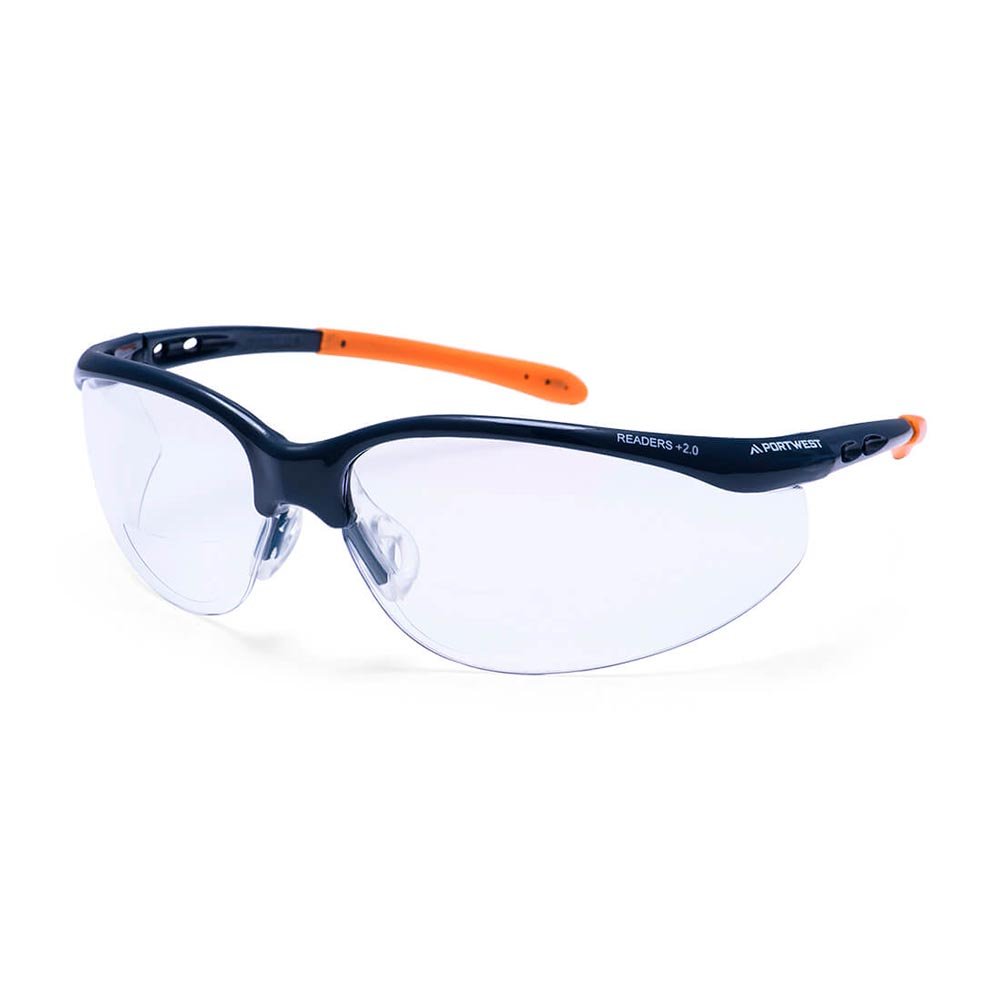 Portwest PS25 Anti - Fog Safety Readers with Dual - Colored Arms - Gorvex.com