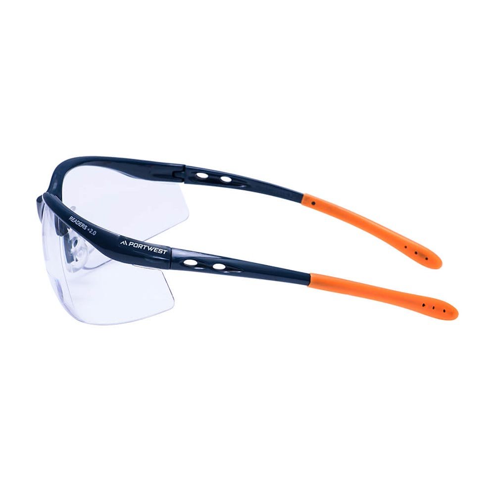 Portwest PS25 Anti - Fog Safety Readers with Dual - Colored Arms - Gorvex.com