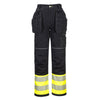 Portwest PW307 PW3 Hi - Vis Work Pant with Zip - Off Holster Pockets - Gorvex.com