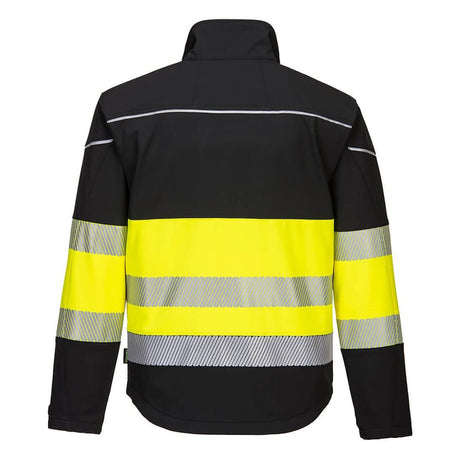 Portwest PW375 PW3 Hi - Vis Softshell Jacket with Segmented Tape - Gorvex.com