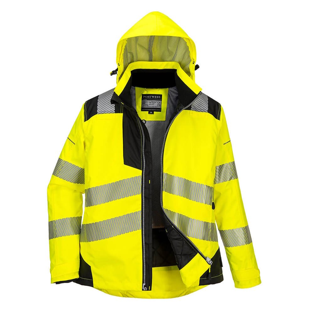 Portwest PW382 PW3 Women's Hi - Vis Winter Jacket with Detachable Hood - Gorvex.com