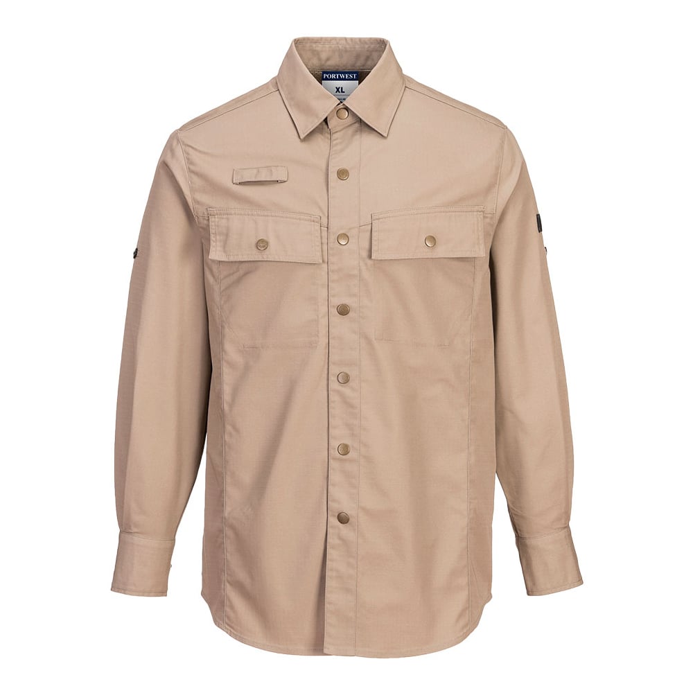 Portwest S130 Ripstop Long Sleeved Shirt with Mic Tab - Gorvex.com