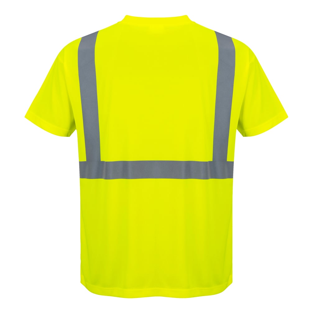 Portwest S190 Series Hi Vis Short - Sleeved T-Shirt with Chest Pocket - Gorvex.com