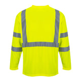 Portwest S191 Series Hi Vis Long - Sleeved T-Shirt with Chest Pocket - Gorvex.com