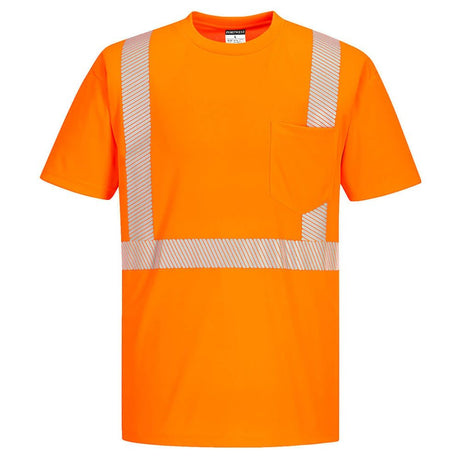 Portwest S194 Hi Vis Short Sleeve Pocket T-Shirt with Segmented Tape - Gorvex.com