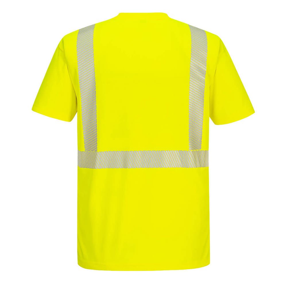 Portwest S194 Hi Vis Short Sleeve Pocket T-Shirt with Segmented Tape - Gorvex.com