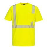 Portwest S194 Hi Vis Short Sleeve Pocket T-Shirt with Segmented Tape - Gorvex.com