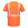 Portwest S196 Hi - Vis Segmented Tape Contrast Short Sleeve T-Shirt - Gorvex.com