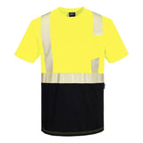 Portwest S196 Hi - Vis Segmented Tape Contrast Short Sleeve T-Shirt - Gorvex.com
