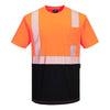 Portwest S196 Hi - Vis Segmented Tape Contrast Short Sleeve T-Shirt - Gorvex.com