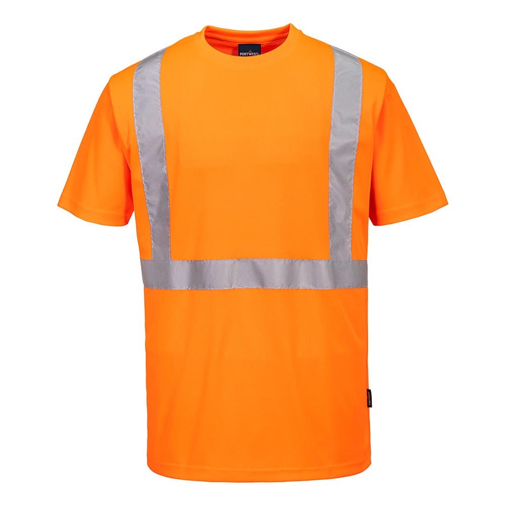 Portwest S198 Hi - Vis Pocketless Short Sleeve T-Shirt - Gorvex.com
