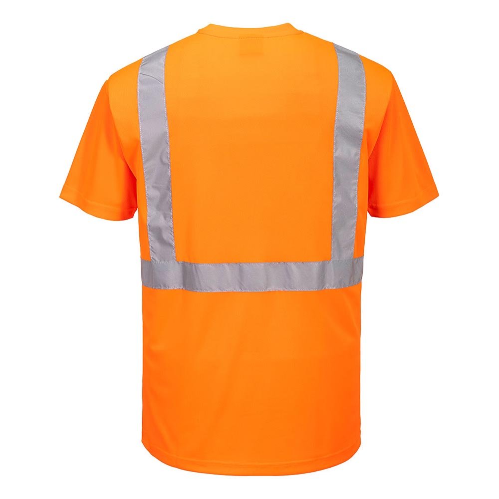 Portwest S198 Hi - Vis Pocketless Short Sleeve T-Shirt - Gorvex.com