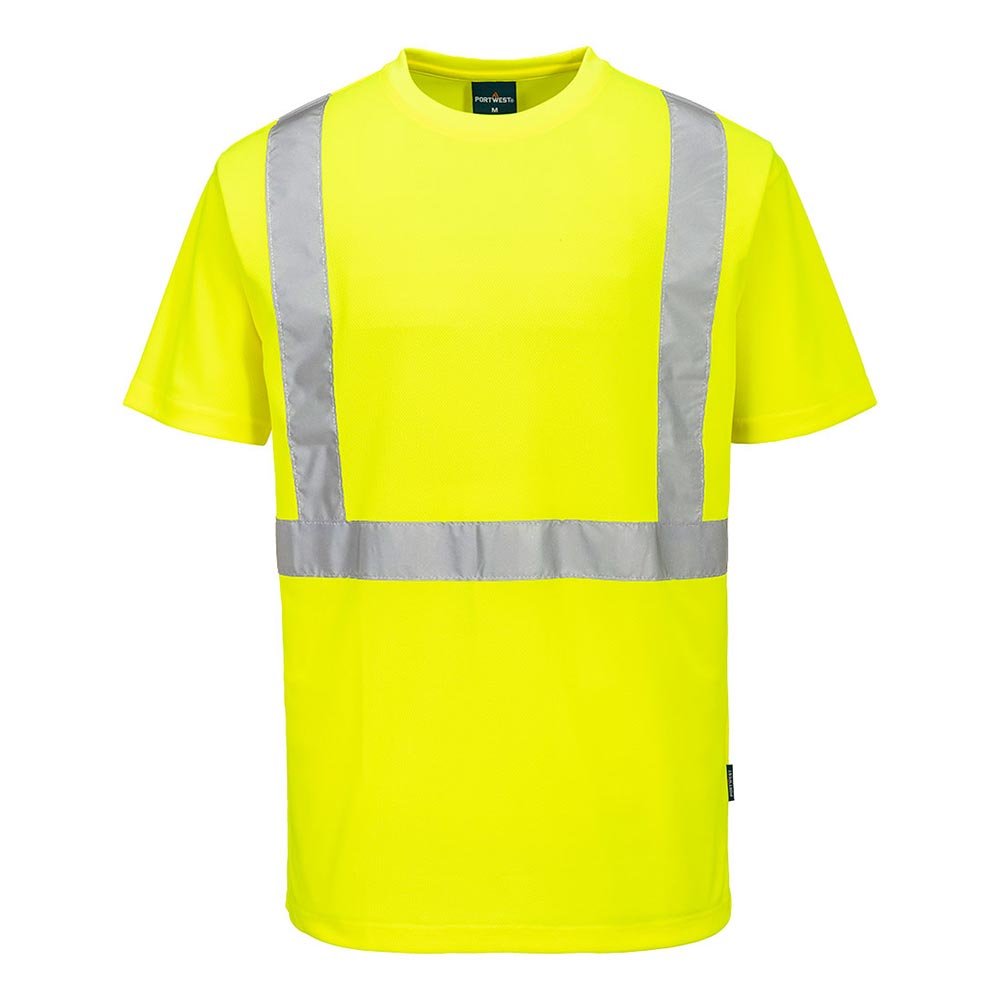 Portwest S198 Hi - Vis Pocketless Short Sleeve T-Shirt - Gorvex.com