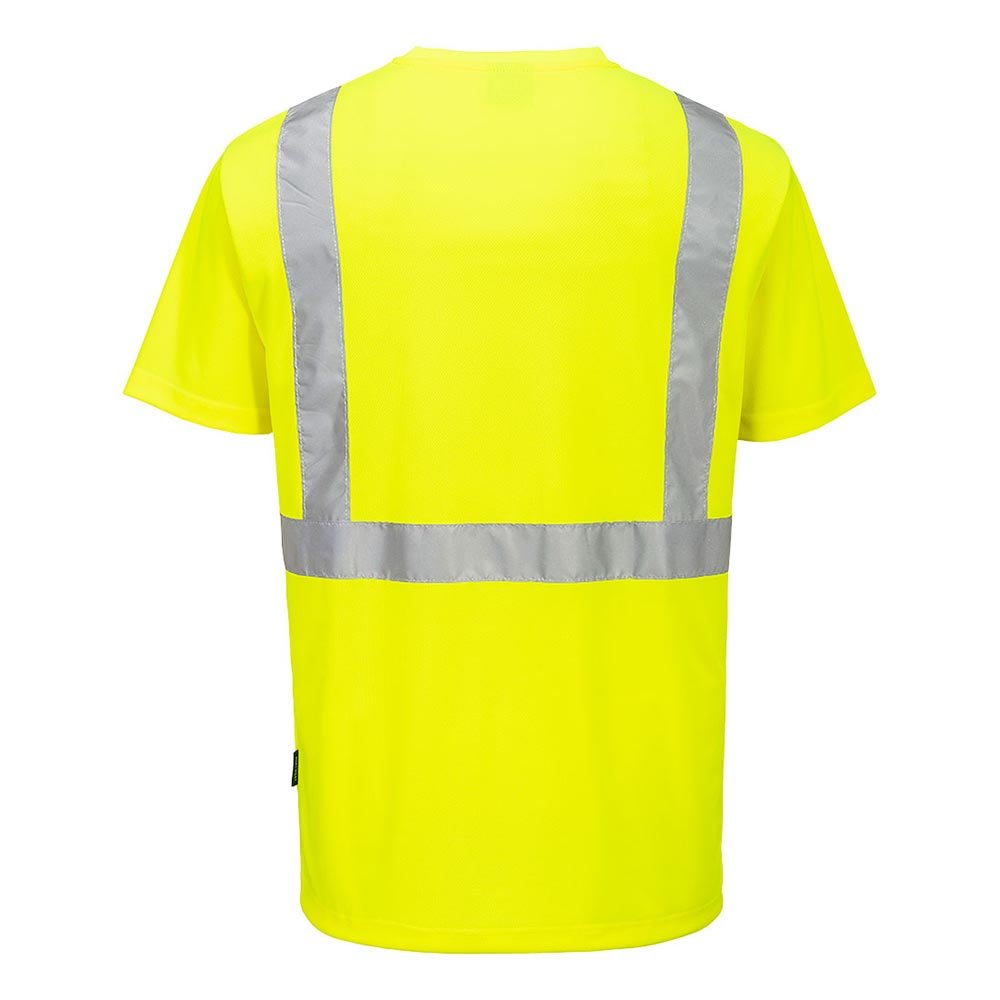 Portwest S198 Hi - Vis Pocketless Short Sleeve T-Shirt - Gorvex.com